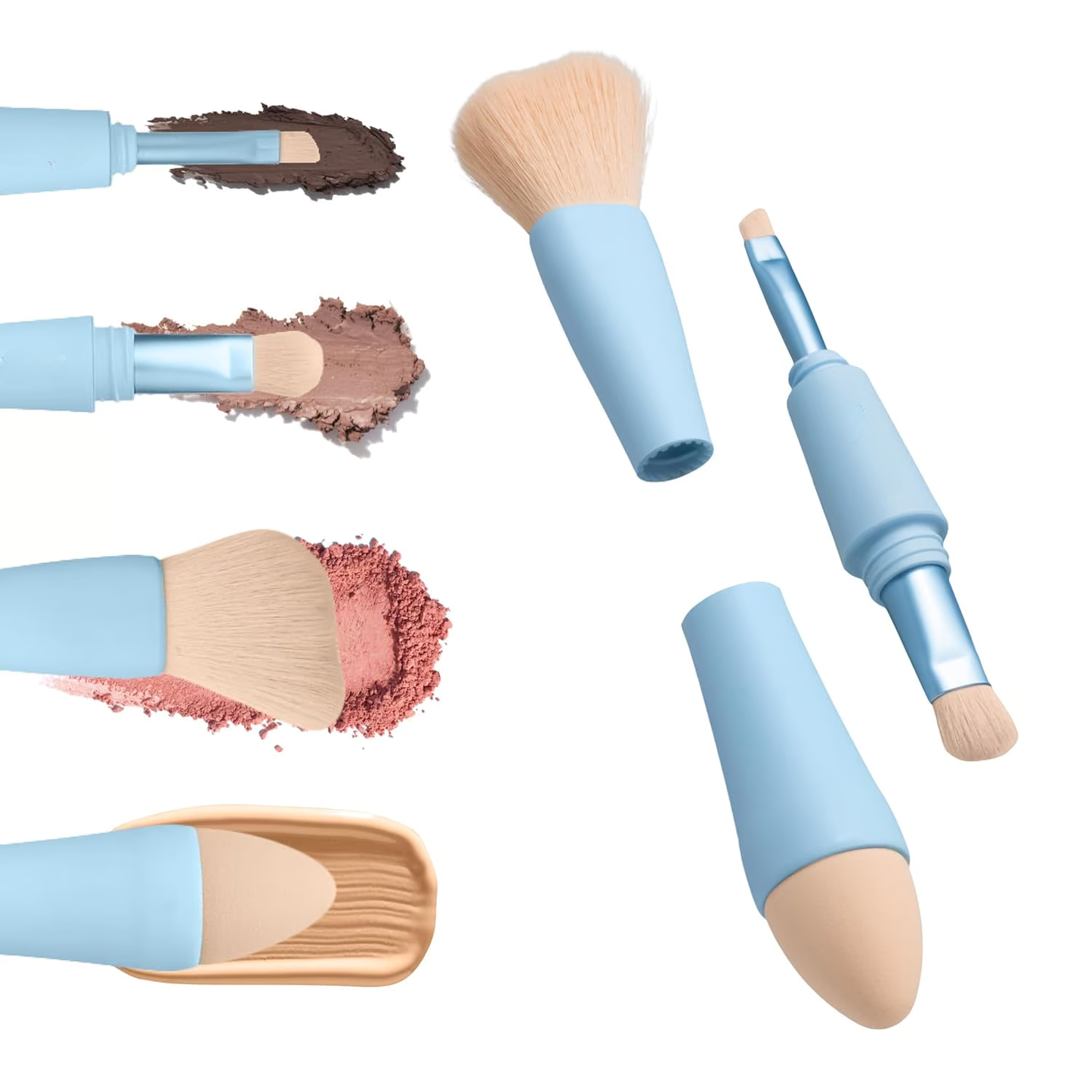 4-In-1 Makeup Brush Set